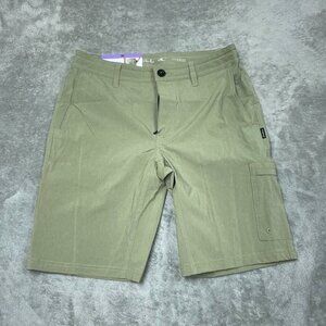ONeill Mens Hybrid Standard Fit Quick-Dry Shorts Size 30 10" Inseam Khaki a0298